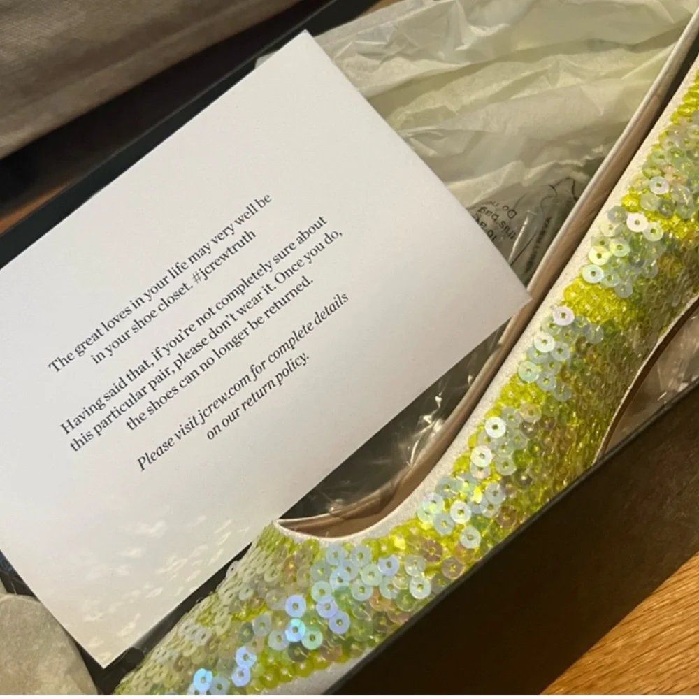 NEW JCrew Collection Sequin Pearl Pump 8.5, fits like 9 - Picture 3 of 5